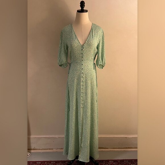 Rixo Staci dress – Green Tea-Length Dress (US 6/UK 10) - Picture 8 of 15